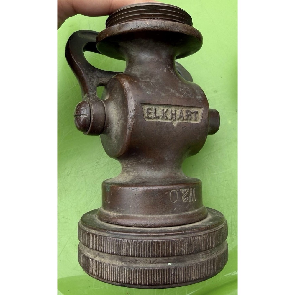 Vintage Elkhart Brass Chief Fire Hose‎ Nozzle Shut Off Valve Antique Firefighter - Picture 4 of 12